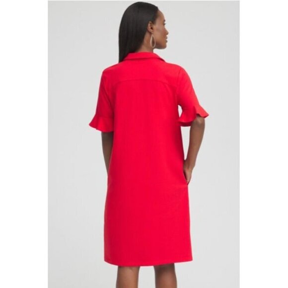 Chico's Zenergy UPF Shirt Dress Relaxed Athleisure Casual Preppy Polo Golf - Picture 3 of 14